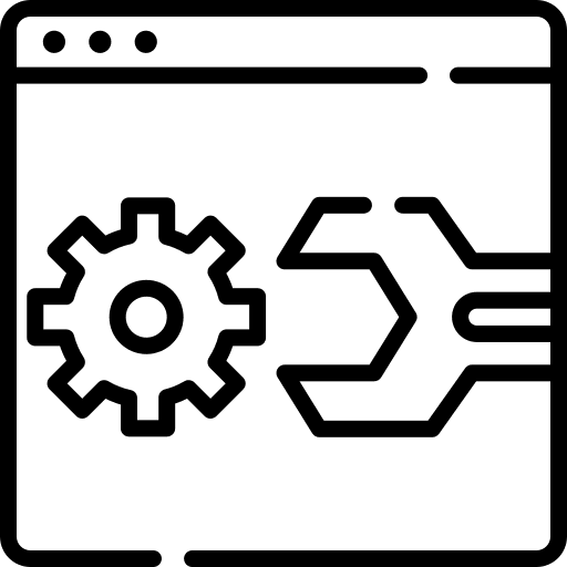 Maintenance cogwheel screwdriver settings icon