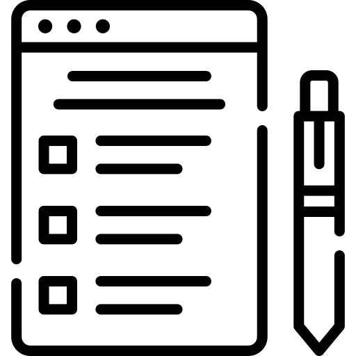 Survey completed check list criteria icon