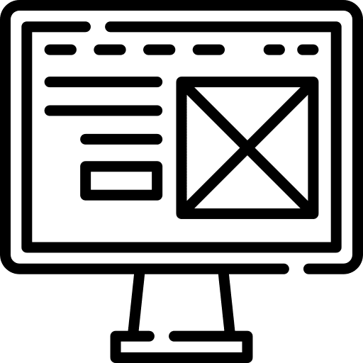 Ui design monitor screen programming icon