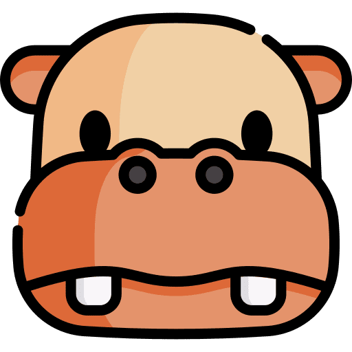 Hippo animals hippopotamus zoo icon