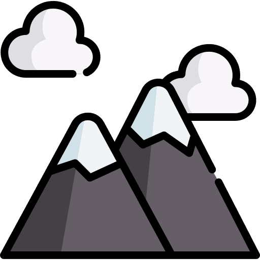 Mountain landscape goal nature icon