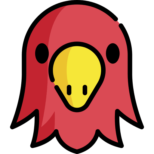 Parrot wild life animal zoo icon