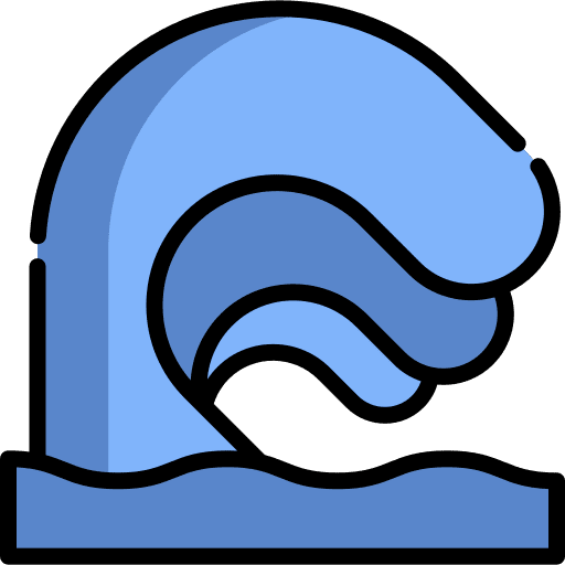 Wave nature ocean summer icon