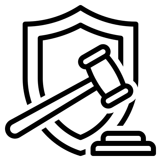 Law security coverage insurance icon