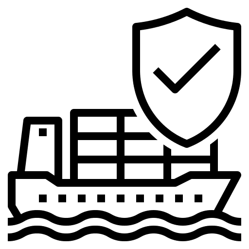 Ship transport insurance ship icon