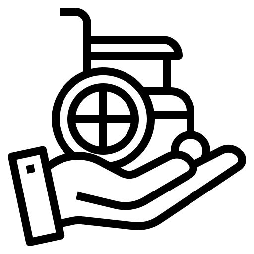 Disabled transportation healthcare and medical icon