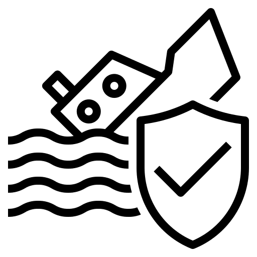 Sinking sinking sea transportation icon