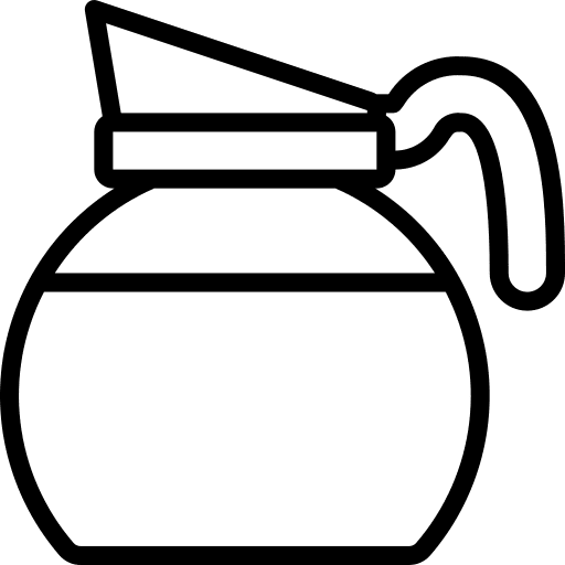 Coffee food and restaurant hot drink coffee pot icon