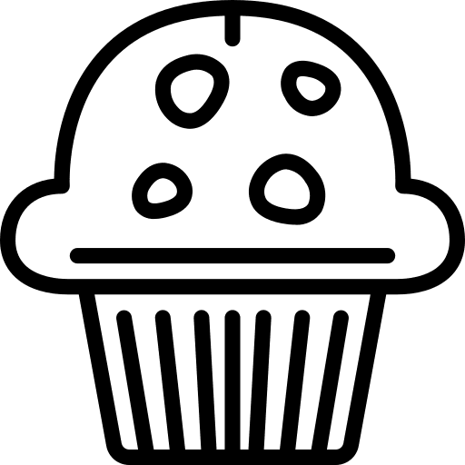 Muffin food and restaurant sweet dessert icon