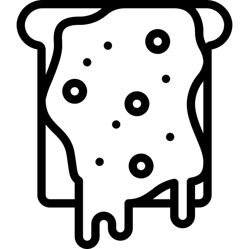 Toast meal bread butter icon