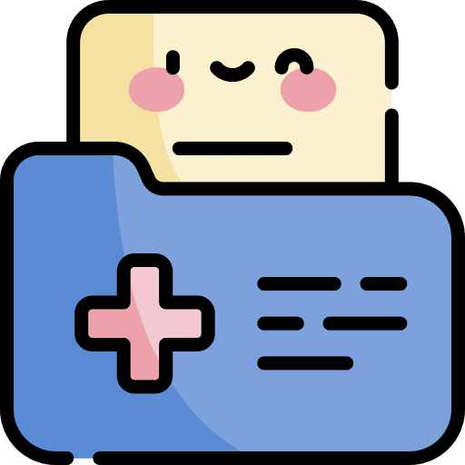Medical history healthcare and medical medical file health report icon