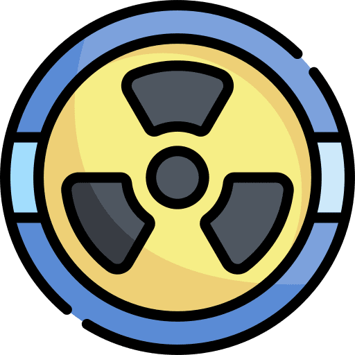 Radiation x rays technology healthcare and medical icon