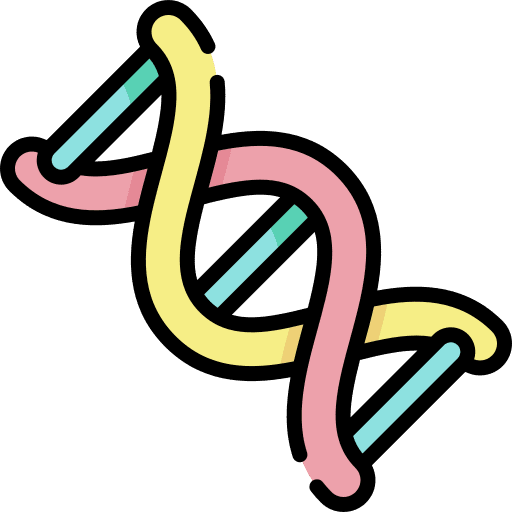Dna deoxyribonucleic acid education ribbon icon