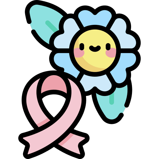 Flower healthcare and medical awareness day research icon