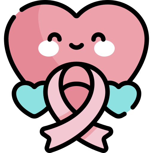 Heart healthcare and medical ribbon cancer icon