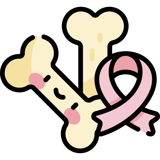 Bones healthcare and medical ribbon bones icon