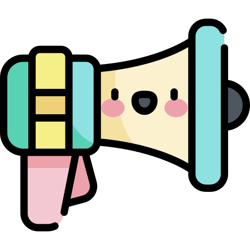 Megaphone healthcare and medical cure ribbon icon