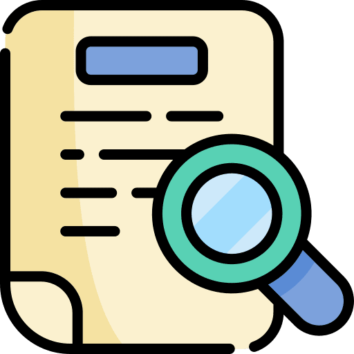 Research loupe cure ribbon icon