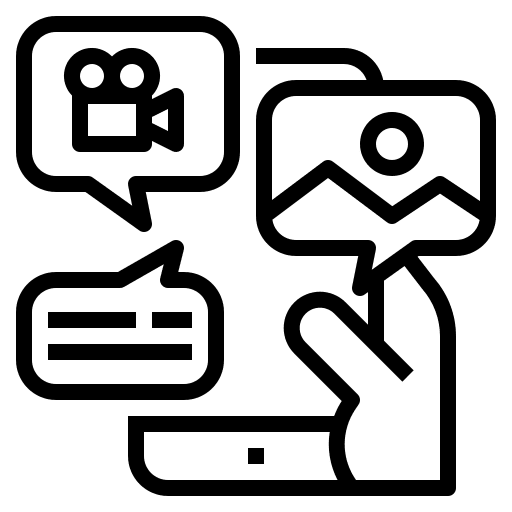 Content management digital business and finance icon