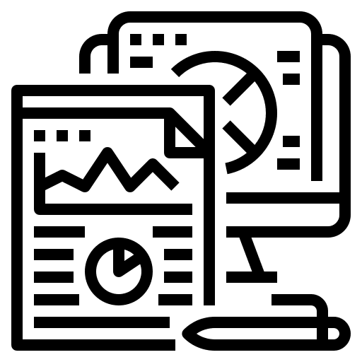 Quantitative business business and finance research icon