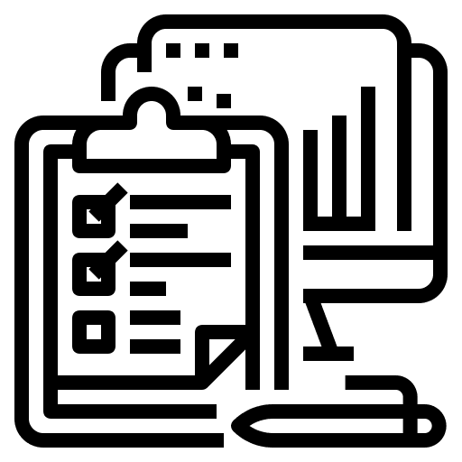 Statistical online business and finance report icon