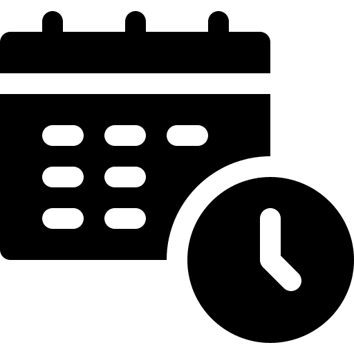 Time social media calendars romantic date icon