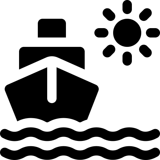 Cruise ships travel yacht icon