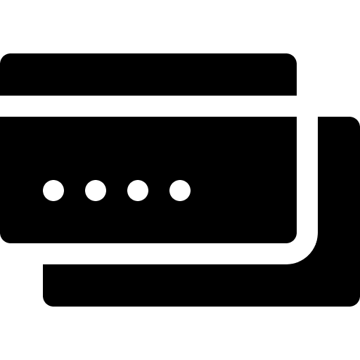 Credit card credit card social media pay card icon