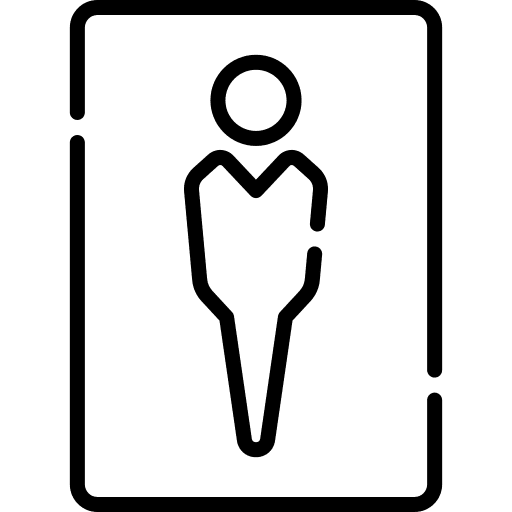 Man toilet sign signaling icon