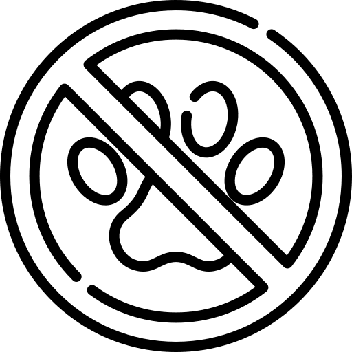 No animals forbidden animals pawprint icon