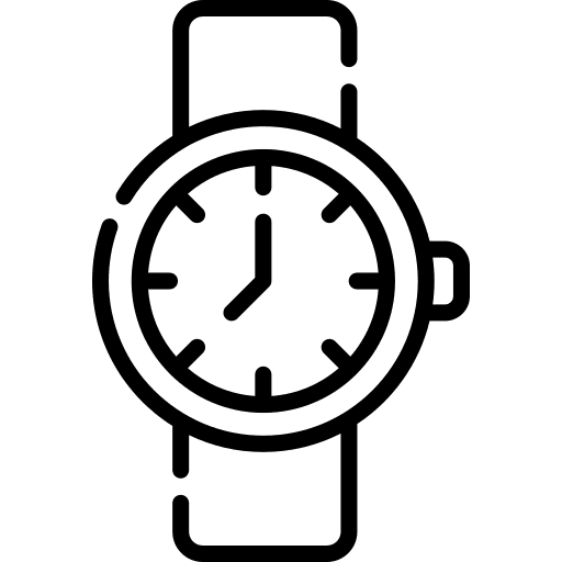 Wristwatch time and date timer time icon