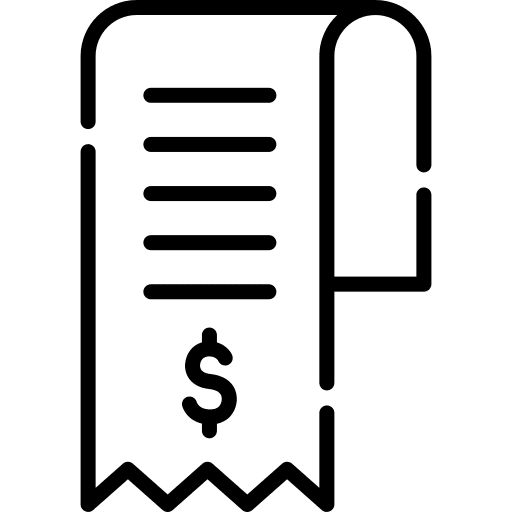 Bill commerce payment receipt icon