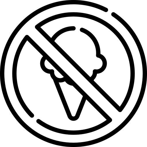 No eating no eating no ice cream hamburger icon