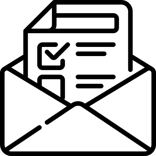 Ballot voting document ballot box icon