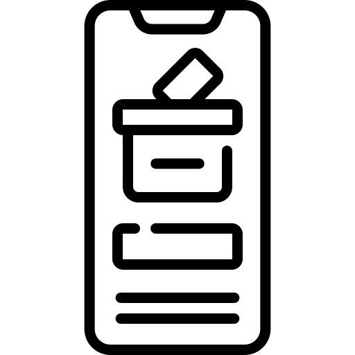 Online voting phone smartphone democracy icon