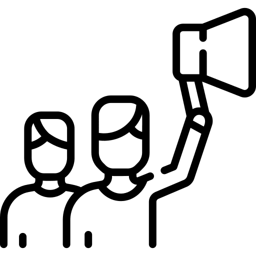 Protest tools and utensils protest announcer icon