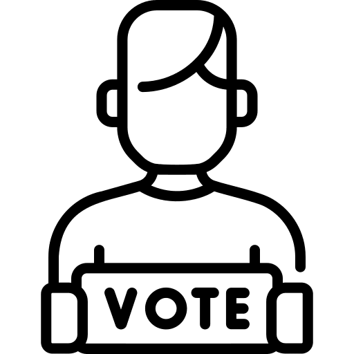 Voting congress mayor president icon