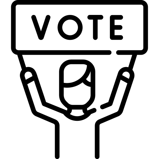 Voting endorsement voting miscellaneous icon