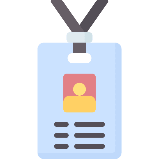 Id card identification pass id card icon