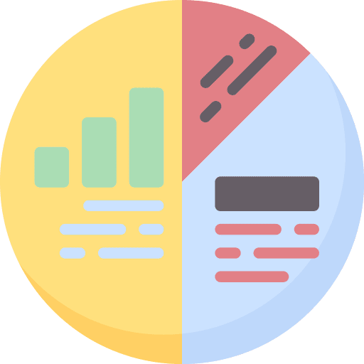 Pie chart business and finance marketing finances icon