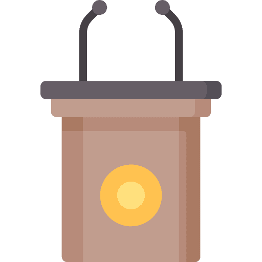 Podium sermon culture business and finance icon