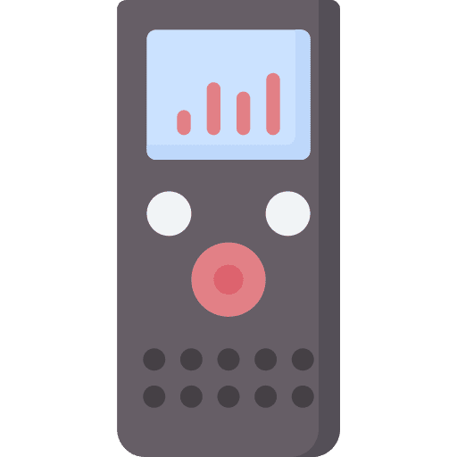 Recorder music and multimedia voice recording technology icon
