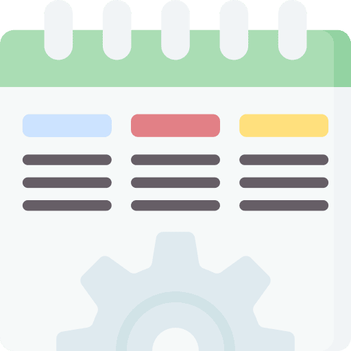 Schedule settings administration business and finance icon