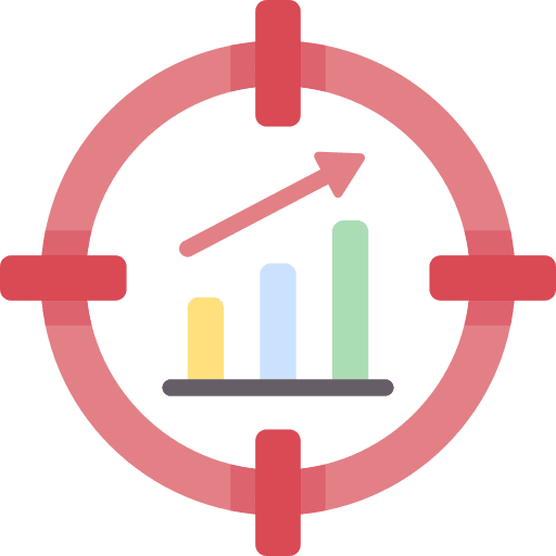Statistics business and finance stats analytics icon