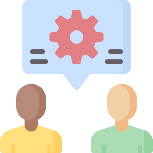 Thinking thinking chat bubbles settings icon