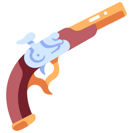 Gun old antique gun icon