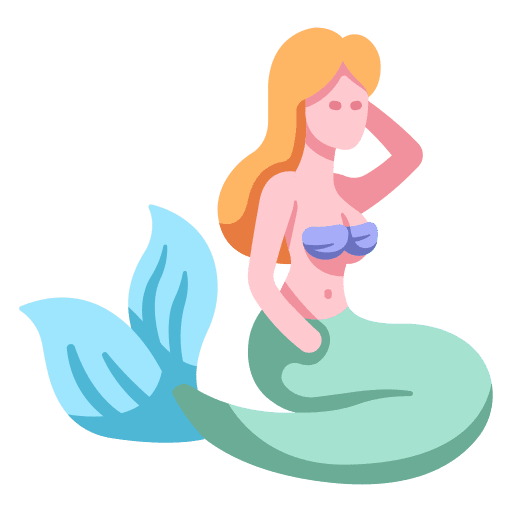 Mermaid ocean fish mermaid icon