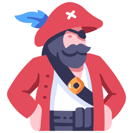 Pirate people vintage captain icon