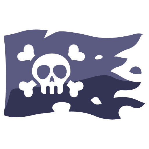 Pirate flag skeleton skull death icon