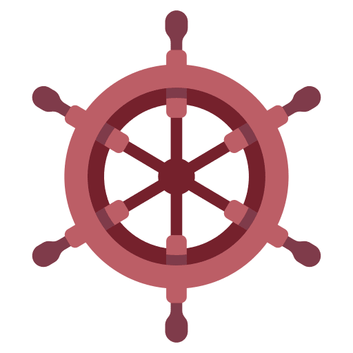 Steering wheel boat miscellaneous sea icon
